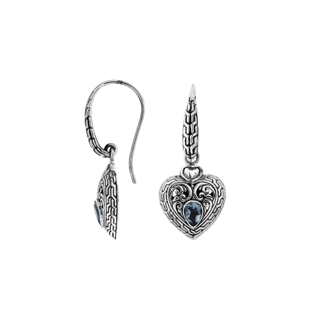 Blue Topaz Sterling Silver Earrings